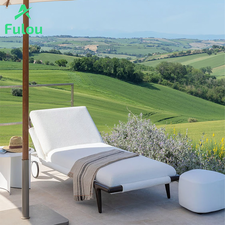 Outdoor Furniture Quick Dry - Moderne Aluminium-Sonnenliege UV-Beständiger Wasserdichter Stoff Schnelltrocknende