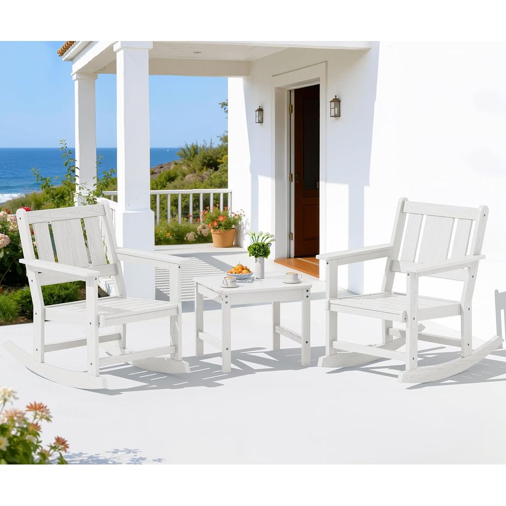 Outdoor Furniture Ofo - Outdoor-Schaukelstühle Set aus 2 Stück mit