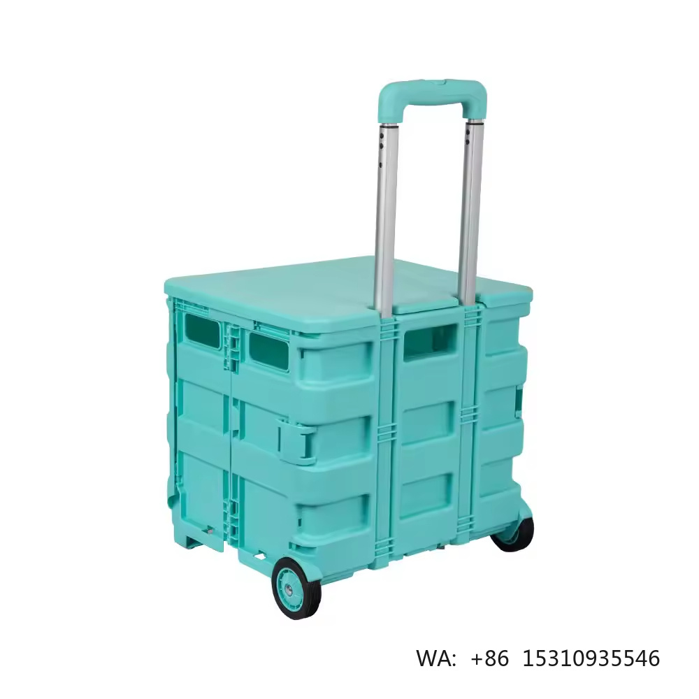 Outdoor Furniture Shop - Maßgefertigter Günstiger Supermarkt-Klapp-Einkaufswagen aus Kunststoff, Tragbarer