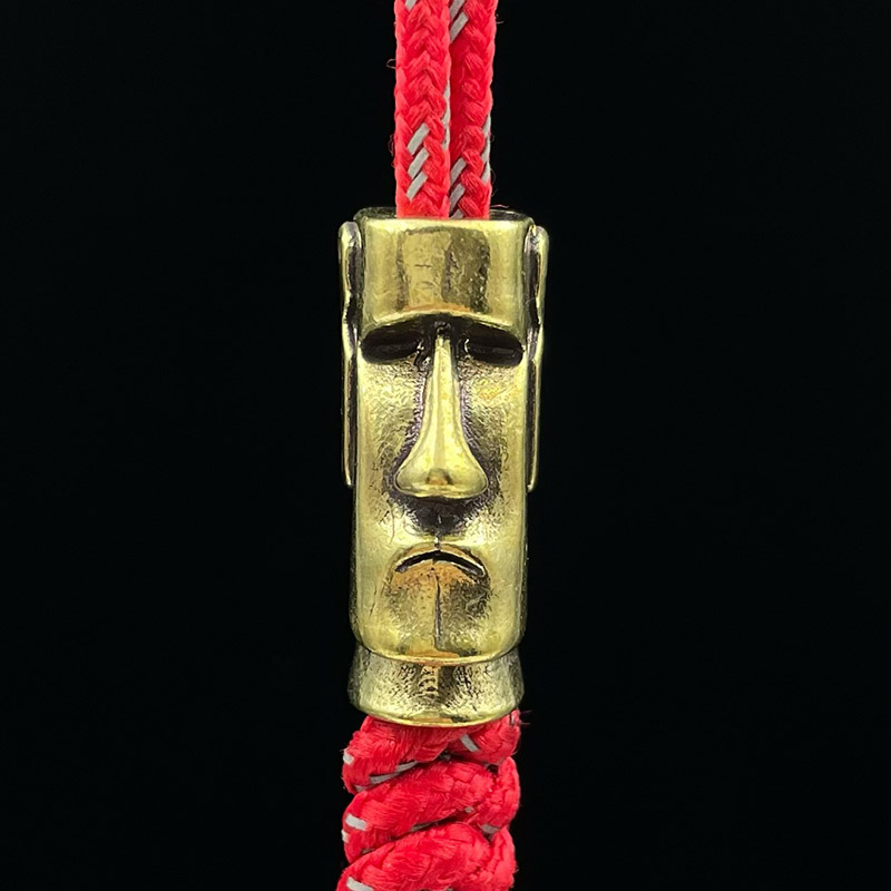 Outdoor Furniture Rope - Messing-Osterinsel-Steinwächtermesser-Perlen, gewebtes Paracord-Lanyard, Schlüsselanhänger, Outdoor-EDC-Regenschirmseil, DIY-Zubehör