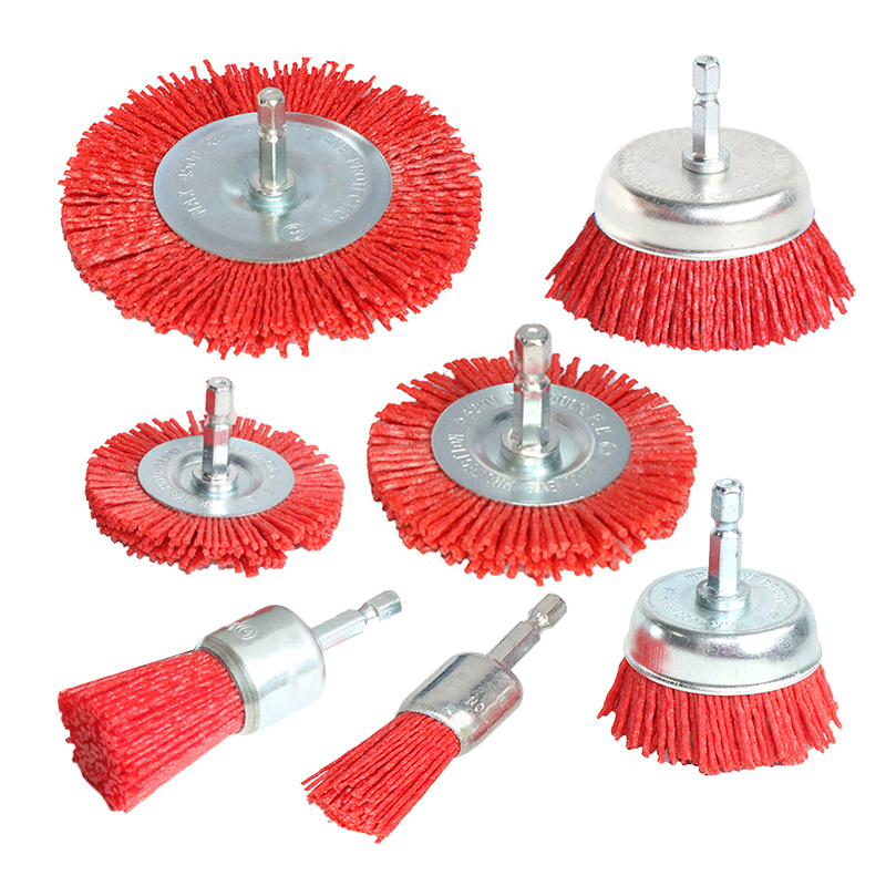 Outdoor Furniture Glides - Nylon-Topfbürste, Schleifdraht, Radbürste für Bohrer, Drehwerkzeug,