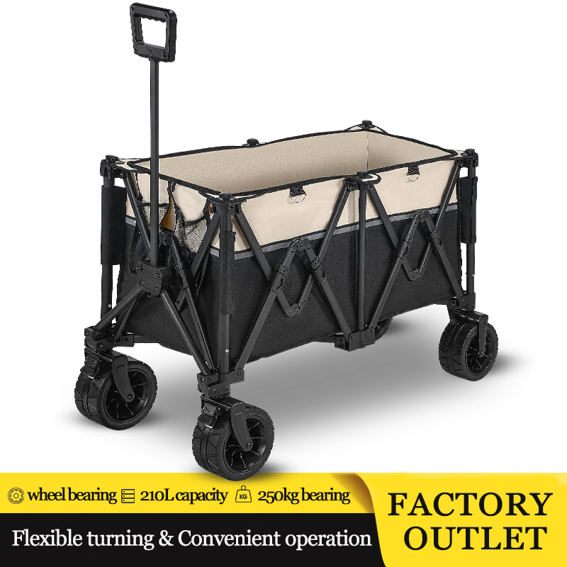 Outdoor Furniture Shop - Extra Langer Bollerwagen, 260L Großvolumiger Faltbarer
