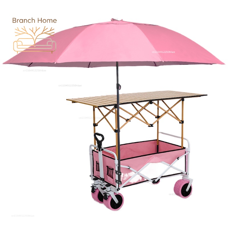 Outdoor Furniture Shop - Camping-Einkaufswagen, tragbarer Klappbarer Tisch mit Rollen