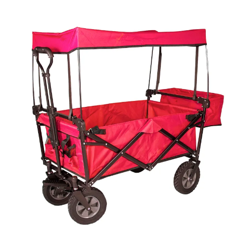 Outdoor Furniture Shop - Robuste, zusammenklappbare Transportwagen mit abnehmbarem Sonnendach