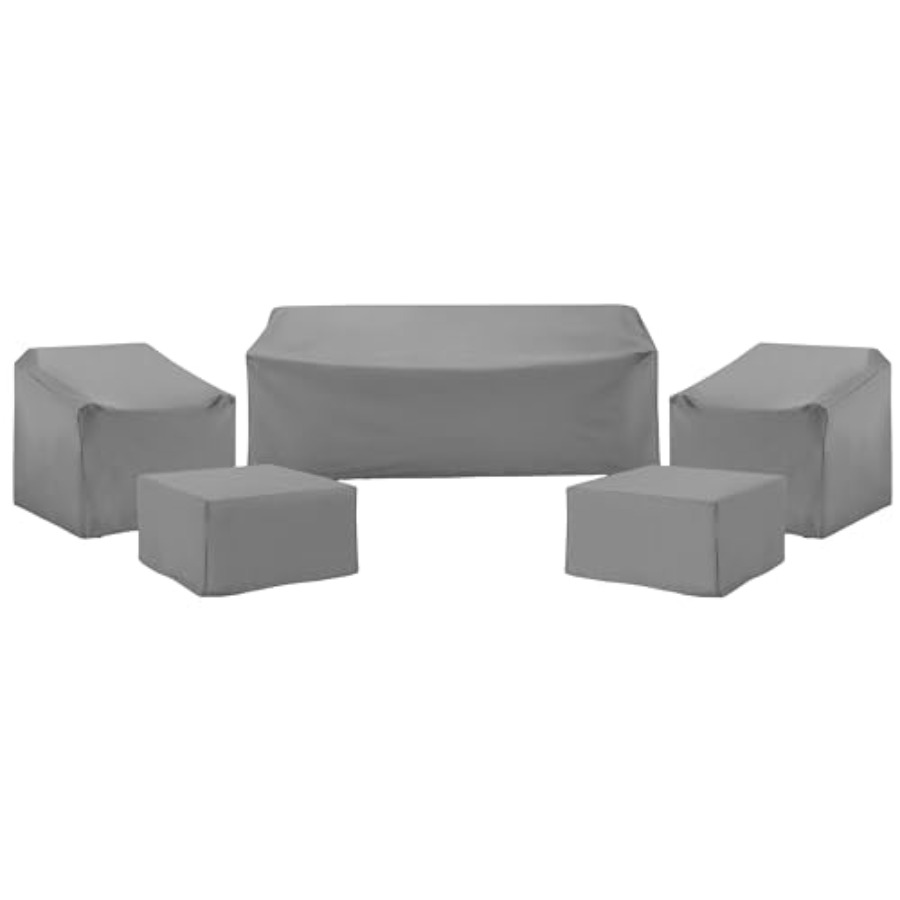 Outdoor Furniture Sofa - Gartenmöbel-Abdeckungen, Wasserdichtes 5-teiliges Abdeckungsset für Gartenstühle,