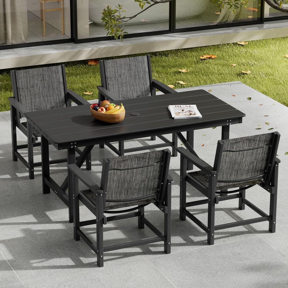 HDPE Garten-Essgruppe für 4 Pe – Outdoor Furniture Ofo Bewertung und Preis