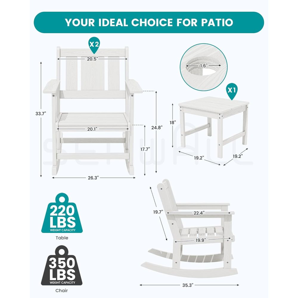 Outdoor-Schaukelstühle Set aus – Outdoor Furniture Ofo Bewertung und Preis