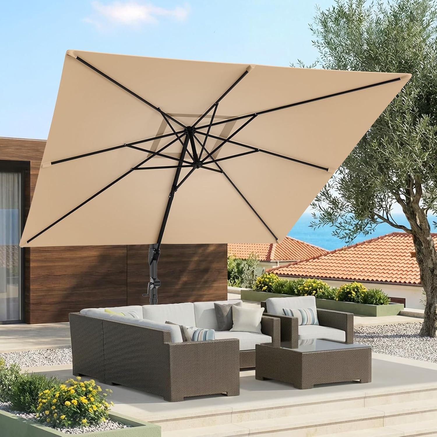 10x10 FT Ampelschirm für den A – Outdoor Furniture With Umbrella Bewertung und Preis