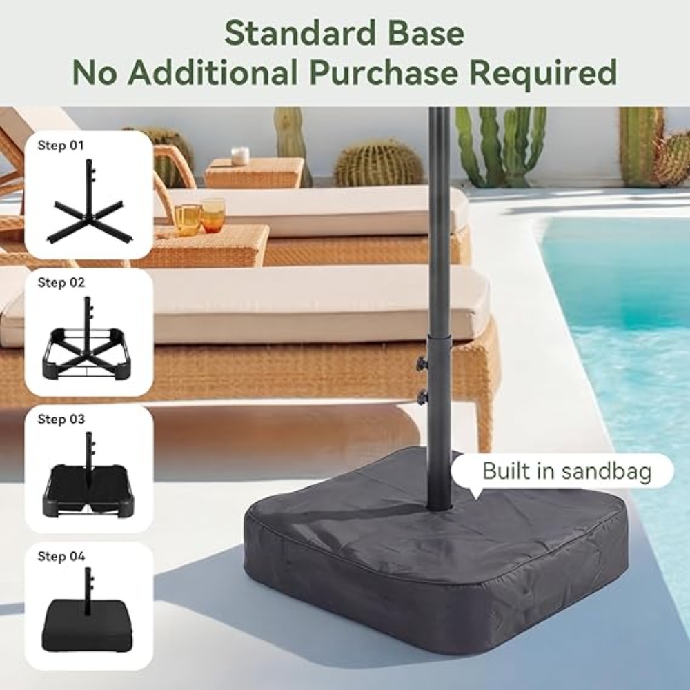 15 Fuß Terrassenschirm mit int – Outdoor Furniture With Umbrella Bewertung und Preis