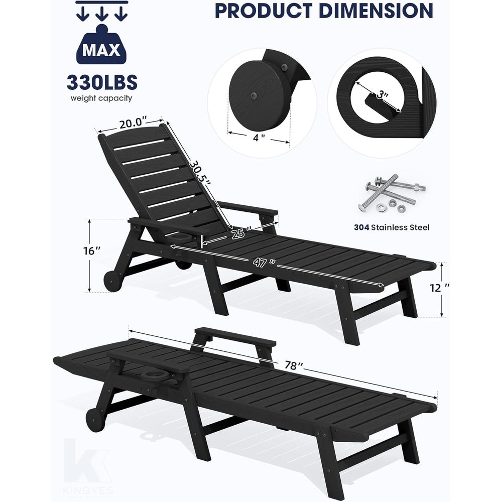 HDPE-Loungesessel-Set für den  – Outdoor Furniture Ofo Bewertung und Preis