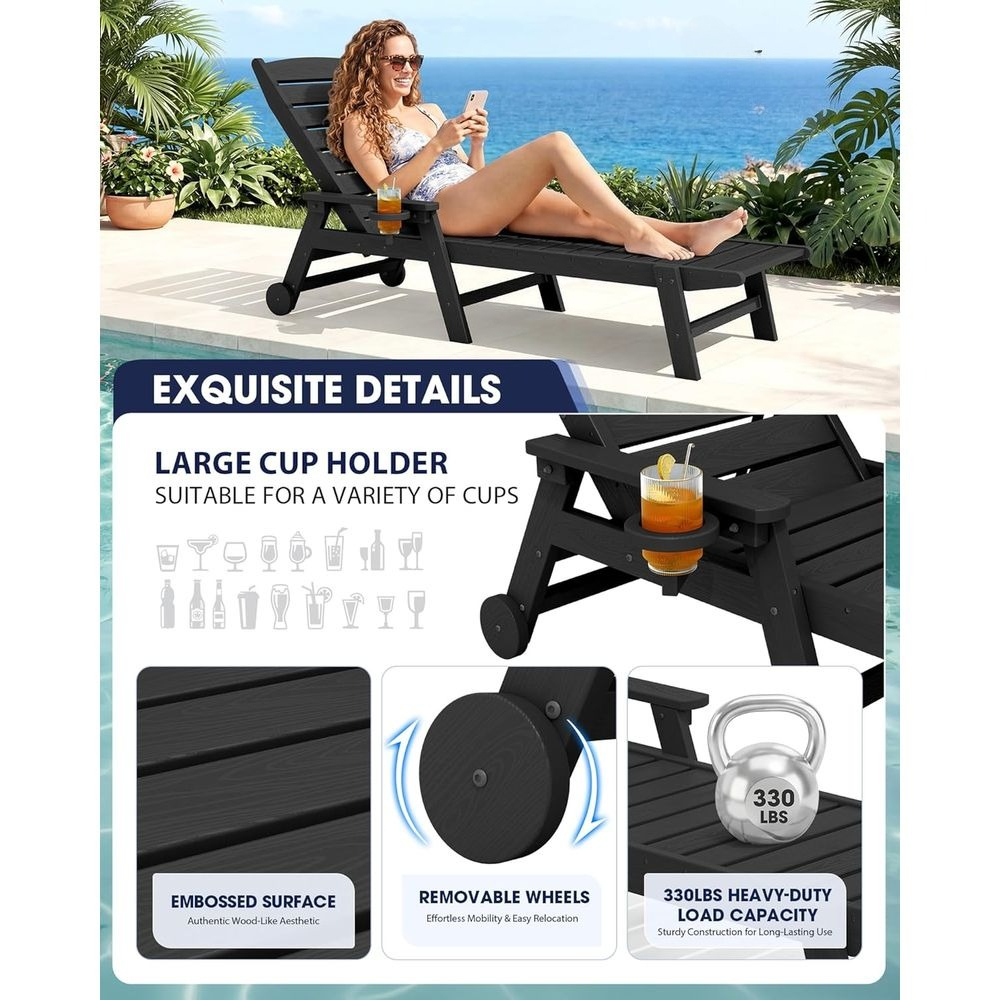 HDPE-Loungesessel-Set für den  – Outdoor Furniture Ofo Bewertung und Preis